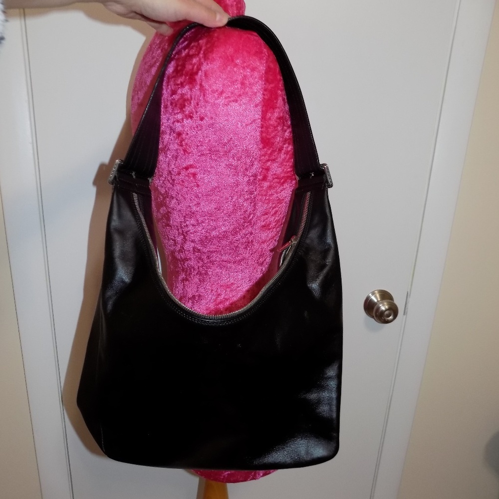 Burberry XL black leather bag!